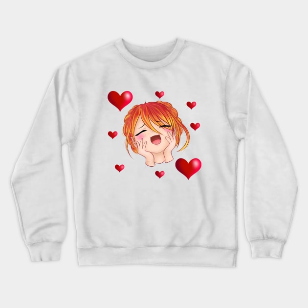 luv emote Crewneck Sweatshirt by Drawers of Drawing